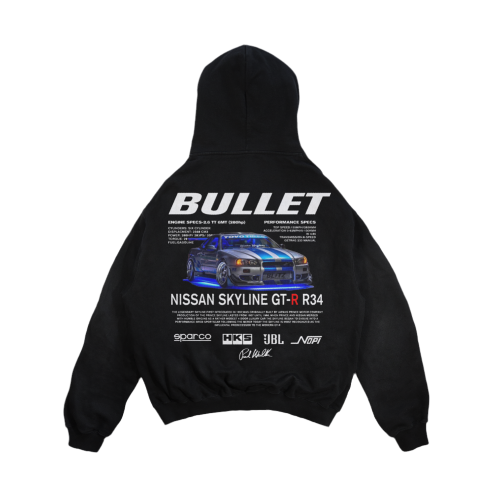 Bullet Gtr R34 Hoodie
