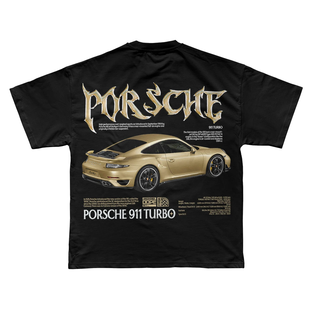 Porsche 911 Turbo Premium Tasarım T-shirt